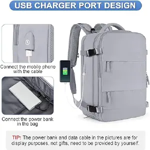 Mochila casual de viaje Tipo Amazon Gris