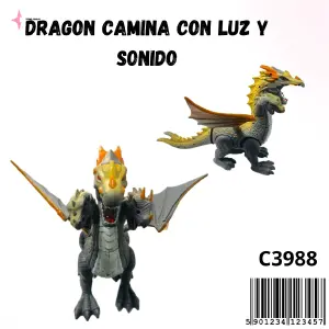 DRAGON CAMINA CON LUZ Y SONIDO