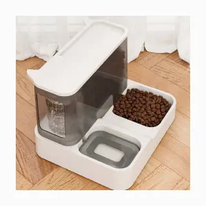 Dispensador Dos En Uno De Comida, Agua