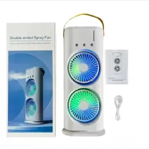 Ventilador Doble de Torre con Humidifica