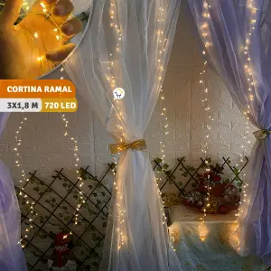 Cortina Micro Led Ramal 3x1,8M 1585