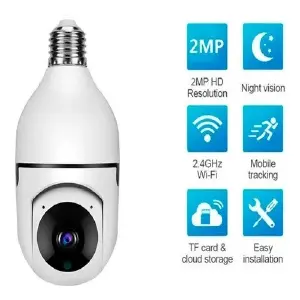 Camara Ip Tipo Bombillo 360º Robotica Wi