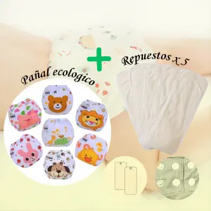 Repuesto de pañal ecologico x 5