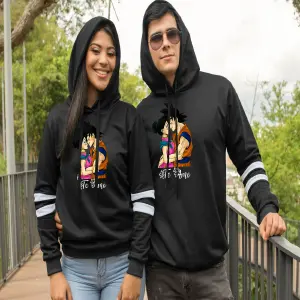 Buzos,Hoodies Pareja goku y Milk negro