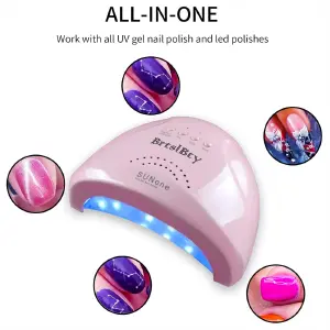 Secador De Uñas Lampara Uv Led 48w