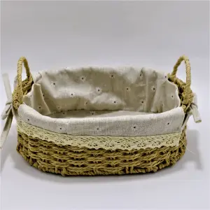 Canasta artesanal Ovalada Pequeña con a
