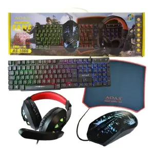 Combo Gamer Teclado Con Luces + Mouse +