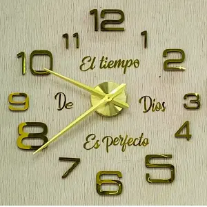Reloj 3D El Tiempo De Dios Es Perfecto: Una Obra Maestra de Precisión y Belleza - Reloj 3D El Tiempo De Dios Es Perfecto