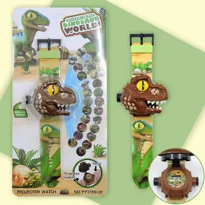 Reloj Niños Proyector Luz Digital Dinosa
