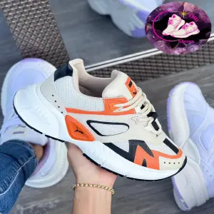 Bellos Tenis Puma Dama Beige Naranja Bh