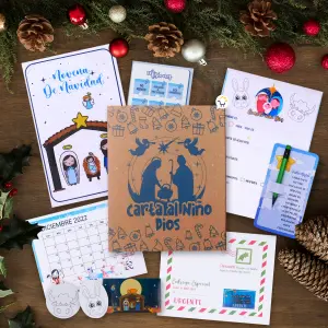 Kit Carta Al Niño Dios Caja Ritual KCND
