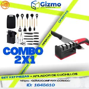 Combo Set X17, Afilador De Cuchillos