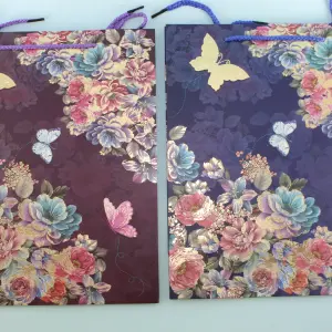 Bolsa de regalo mediana  motivo flores