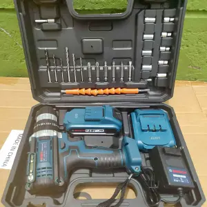 Taladro Inalámbrico 128 voltios azul