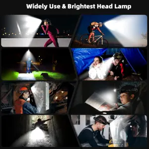 2 Linternas Led Lampara De Cabeza Recarg