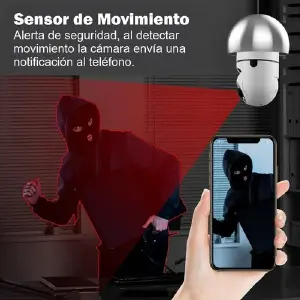 Cámara De Seguridad Wifi Bombillo Roboti