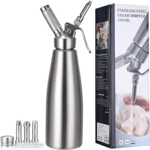 Dispensador de crema chantilli en acero