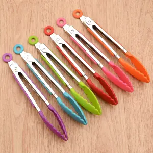 Pinza De Cocina En Silicona Y Acero