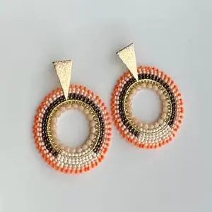 ARETA TEJIDA EN NARANJA