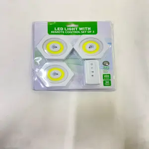 Lampara led hexagonal x3 control remoto