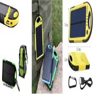 CARGADOR SOLAR 5000MAH POWER BANK LINTER