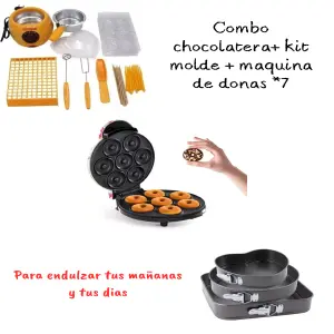 Chocolatera + Moldes + Maquina donas