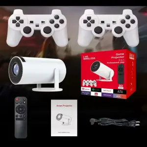 PROYECTOR HY300 CON JUEGOS Y CONTROLES