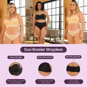 DUO BRASIER STRAPLESS -DISEÑOS