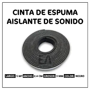CINTA DE ESPUMA AISLANTE DE SONIDO x5 MT