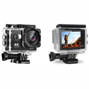 Camara Deportiva Impermeable 4k + Contr