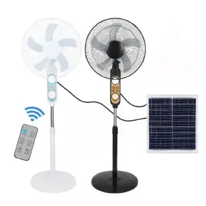 VENTILADOR PISO + PANEL SOLAR