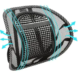 Cojín lumbar de malla transpirable con c