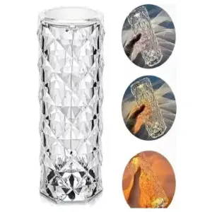 Lampara De Mesa Táctil Cristal Luz Led R