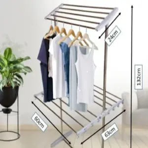 Tendedero De Ropa Plegable 2 Niveles