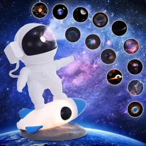 Lampara Proyector Astronauta Cohete