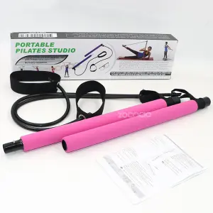 Barra Pilates Portátil  Bandas Elastica
