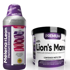 Combo melena de leon polvo y liquido