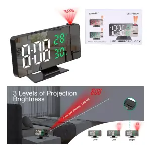 Reloj Despertador Digital Con Proyector