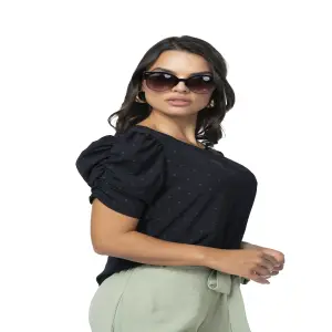 BLUSA EN POLIESTER CORRUGADO ref. 8551