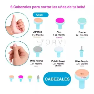 Lima Eléctrica Uñas Para Bebes