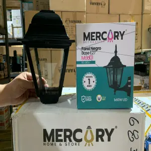 Farol Negro Bae E27 Aluminio MOD01