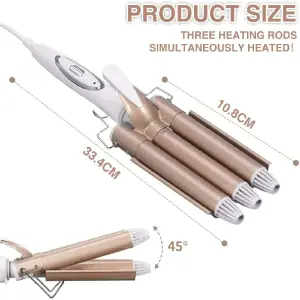 Pinza Rizadora Para Cabello 3tubos 40w