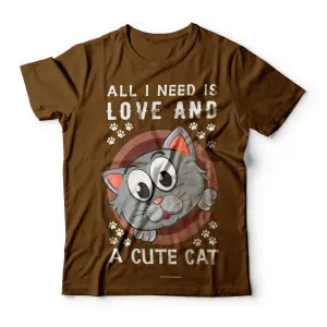 Camiseta All I need is love and a cute c