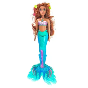 Muñeca Princesa Sirena Ariel Luces Niña
