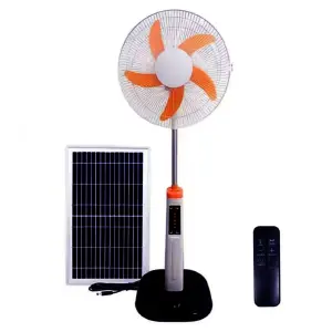 Ventilador Panel Solar 16 in Naranja