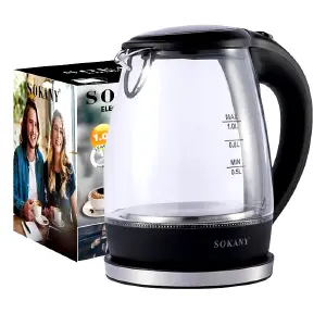 Mini Hervidor Agua Vidrio 2l