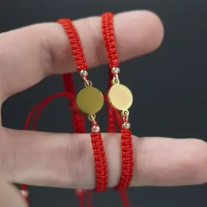 PULSERA ROJA MACRAME PERSONALIZADA