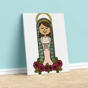 VIRGEN NIÑOS LIENZO 05