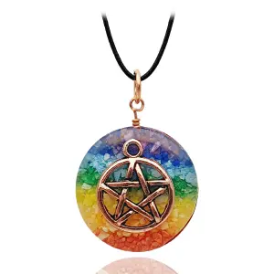 Collar Orgonita 7 Chakras Pentagrama
