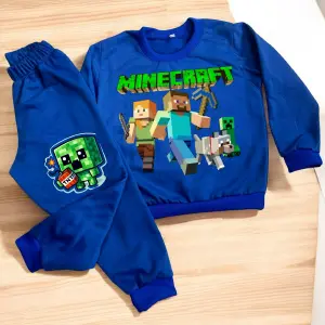 Sudadera Deportiva ÑO Minecraft Azul